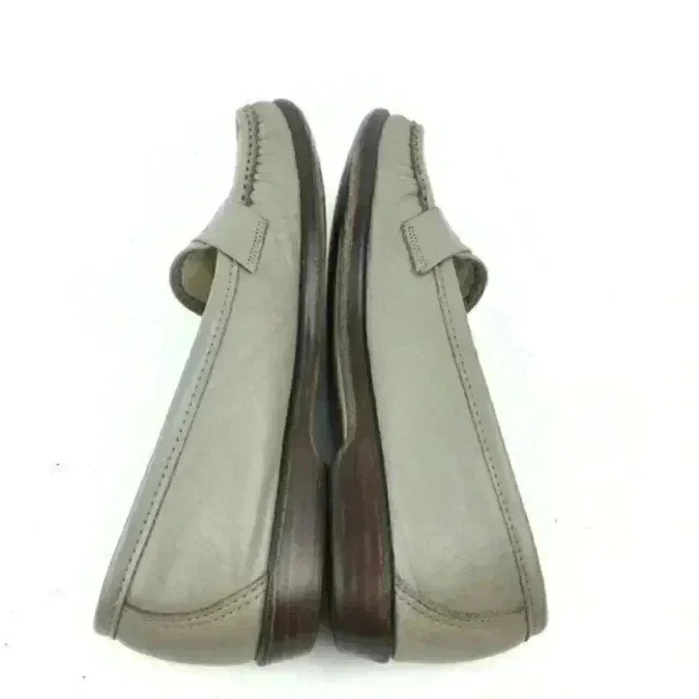 Sas Womans Flats Sz 7 S Gray Leather Slip On Penny - Picture 4 of 8